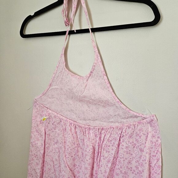 Abound Dress Halter Tie Pink Floral Print Mini Casual Summer Vacation Cute - Picture 6 of 10